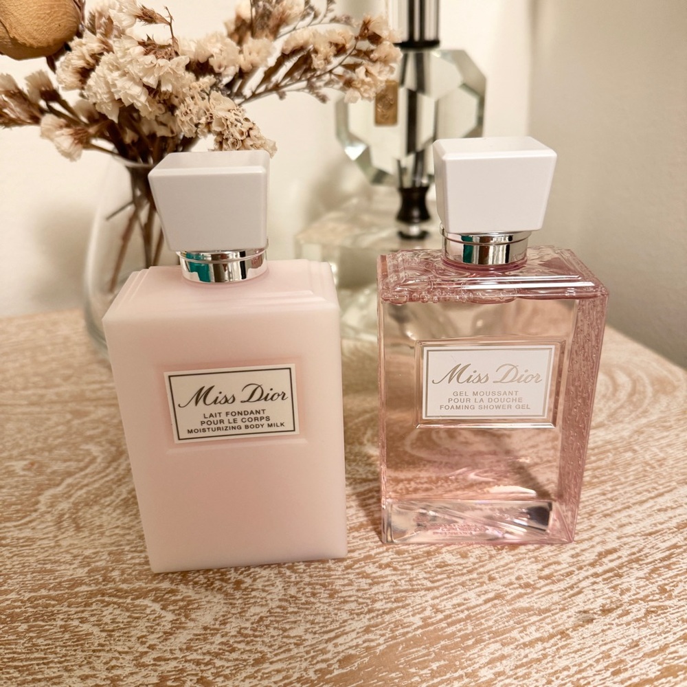 Miss Dior Moisturizer Body Milk and Shower Gel 6.8pz